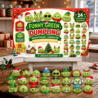 Calendrier de l'Avent de Noël 24 Jours : Boîte Mystère Squishy Anti-stress en Forme de Petit Pain Simulé – En Stock