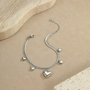 Nimai quyến rũ hình trái tim hình sao biển vỏ sò phong cách bãi biển mùa hè 18K mạ vàng thép không gỉ chống nước thời trang nữ vòng chân - Product Image 6