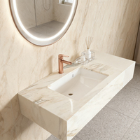 Lavabo en marbre naturel Lavabo de salle de bain rectangulaire Lavabo de salle de bain