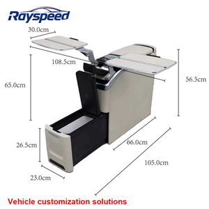 Box Portaoggetti in Pelle di Lusso per Mercedes-Benz Classe V <span class=keywords><strong>W447</strong></span>/VITO V260 - con Tavolino Nascosto e Portabicchieri - Product Image 5