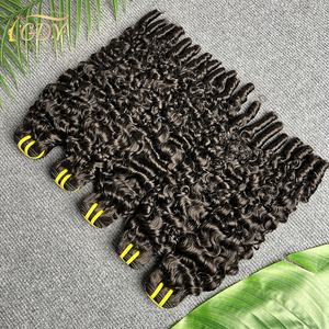 Burmese Curly Bundles menschliches Haar Raw Donor Unverarbeitete Webhaar verlängerungen 12A <span class=keywords><strong>Virgin</strong></span> Hair Bouncy Spiral Curly Bundles - Product Image 5