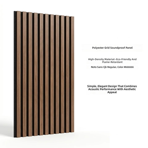 Pannelli Acustici in MDF Autoadesivi per Forniture Transfrontaliere, Griglia Fonoassorbente, Pannelli Insonorizzanti per Decorazione Pareti Camera da Letto e Cinema - Product Image 3