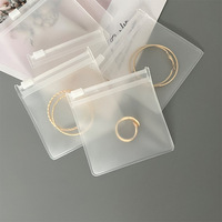 Petit Sac Plastique Zippé Personnalisé pour Emballage de Bijoux, Sac Zippé Mat et Mignon pour Boucles d'Oreilles, Pochette Mini Ziplock en PVC Réutilisable avec Logo