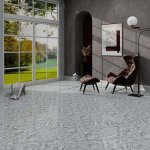 Carreaux de porcelaine effet marbre gris poli de haute qualité, 60 x 60, 60*60, pour sol, Guangzhou Foshan, luxe, haute qualité - Product Image 6