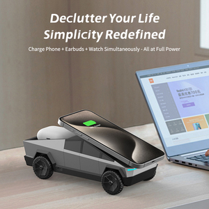 Sạc không dây nhanh 15W tích hợp nam châm, thiết kế xoay kép mô tơ kép, kiểu dáng xe hơi, dành cho điện thoại, đồng hồ thông minh, tai nghe - Mẫu mới - Product Image 3