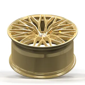 Manufacturer's New Design 15 16 17 18 19 Inch Custom Forged Aluminium Wheels For Bright Gold Sedan Wheels