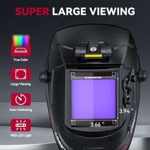 ARCCAPTAIN Casque <span class=keywords><strong>de</strong></span> soudage à assombrissement automatique True Color avec lumière, alimenté par énergie solaire, large plage <span class=keywords><strong>de</strong></span> teinte - Product Image 4