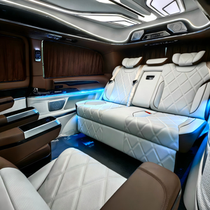 Conversion intérieure arrière de <span class=keywords><strong>luxe</strong></span> pour <span class=keywords><strong>Mercedes</strong></span> V260 VIP <span class=keywords><strong>Van</strong></span> Dingkong, sièges capitaine en cuir sur mesure, éclairage d'ambiance, plafond étoilé. - Product Image 5