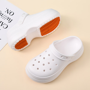 White Women's Clogs Thick Sole <b>EVA</b> Non Slip Breathable Closed Toe Summer Sandals Size 35 40 - Product Image 1