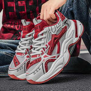 Chaussures de course pour hommes avec sangles en mesh pour l'athlétisme, <span class=keywords><strong>baskets</strong></span> légères et respirantes à semelle épaisse - Product Image 1