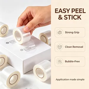 Self-Adhesive Round PET <b>Label</b> Roll Clear Strong Stickiness <b>Waterproof</b> for Business Packaging - Product Image 6