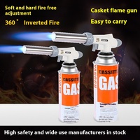 Cassette métallique moderne portable, lance-flammes à air comprimé, pistolet torche à gaz pour le camping, le barbecue, fabricant, boîte-cadeau en gros