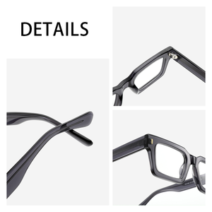 Best Selling Rectangle Polarized Shades Custom Logo Retro Square Acetate Sunglasses OEM ODM <strong>Grey</strong> <strong>Frame</strong> for Women Men Outdoor - Product Image 3