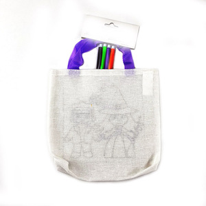 กระเป๋าผ้าแคนวาสโท้ท Diy สำหรับงานฝีมือ,กระเป๋าผ้าแคนวาสสำหรับงาน DIY ใช้ซ้ำได้ - Product Image 4