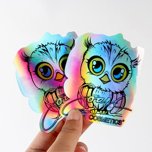 Glossy Die cắt Holographic sticker, tùy chỉnh destign không thấm nước Hologram cắt in logo nhãn Sticker tấm - Product Image 4