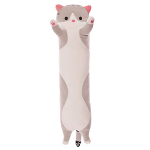 Long <b>Cat</b> <b>Plush</b> Pillow 50-130cm Grey Tabby <b>Cat</b> Doll Soft Stuffed Toy For Bed Or Sofa Decoration - Product Image 5