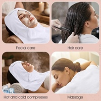 Serviette de spa en microfibre personnalisée avec logo, serviette de spa pour salon de beauté, serviette de massage, soin du visage à la vapeur, serviettes faciales en microfibre en forme de U