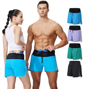 Herren-Laufshorts, Mesh-Trackshorts, elastische Taille, Sport-Breezers mit Flaschentasche, Sommer-Marathon-Training - Product Image 3
