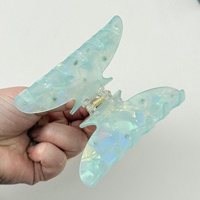Barrette à cheveux en plastique PVC de style français avec des strass pour les filles, accessoires de cheveux pour un usage quotidien