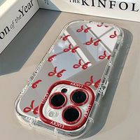 Nouvelles Coques de Téléphone Antichoc Effet Miroir avec Nœud Papillon pour iPhone 17 Air 16 15 Plus Pro Max 14 13 12 11 – Protection Arrière Anti-chute