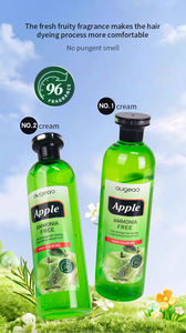 Commercio all'ingrosso 500ML * 2 Magic Fast Crystal frutta tintura per capelli Gel estratto a base di erbe copertura bianca ammoniaca libera colore dei capelli mela nera - Product Image 5