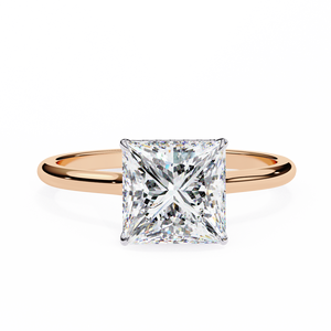 แหวนหมั้นเพชรแล็บโกรว์ทรงบริลเลียนต์ทองคำแท้ 18K สำหรับผู้หญิง ได้รับการรับรองจาก IGI ชุบโรเดียม หรูหรา สีขาว D คุณภาพ VBR - Product Image 2