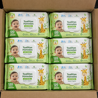 Toallitas Orgánicas para Bebé, de Algodón Natural, Suaves para Piel Sensible, Cuidado Delicado, Sin Alcohol, Ecológicas, Empaque Personalizado OEM