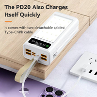 Kit de batterie Li-polymère PVC haute capacité 22,5 W avec charge rapide, câble détachable et lampe d'éclairage extérieur