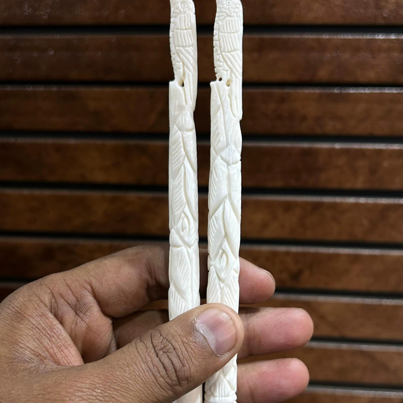 Elephant Designed Bone Hand Engraved Pens
