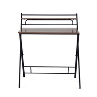 Ensemble de chaises de bureau pliantes pour ordinateur, petite table d'écriture pour bureau à domicile/adolescents, station de travail mobile peu encombrante avec 2 étagères