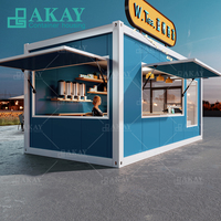 Kiosque de Café de Luxe Mobile, Maison Pliante, Cabine Modulaire Préfabriquée, Maison Capsule, Mini Boutique Conteneur
