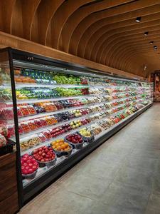 Réfrigérateur commercial ouvert à refroidissement par air, télécommandé, personnalisé, 3,8 mètres, pour produits laitiers et légumes - Product Image 4