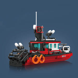 Moule King 10082 Pompier <span class=keywords><strong>Bateau</strong></span> Modè<span class=keywords><strong>le</strong></span> Ornements MOC Assemblage Éducatif Briques Créatives Enfants Unisex Building Block Set Jouets - Product Image 4