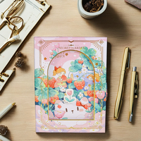 Carnet de notes écologique en gros, mignon et kawaii pour enfants, 32K, pour écoliers, avec cadenas à combinaison et motif floral
