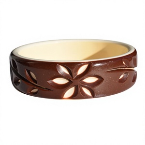 Newly Classic Acrylic Resin Bangles Sets Plant Pattern Fancy Pink <b>Red</b> Handmade Best Unisex Fashion Jewelry <b>Bracelets</b> for Woman - Product Image 5