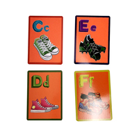 Cartes d'étude en papier recyclable et écologique, imprimées sur mesure par un fabricant chinois, jeux de cartes flash pour l'apprentissage de l'anglais, jeu d'alphabet ABC pour la famille