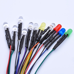 50 LED 5 MM/3mm A MENÉ LA DIODE 12V Pré-Câblé Résistance Rouge Bleu Vert <span class=keywords><strong>Jaune</strong></span> Blanc Diods rond 20CM Pré-Câblé - Product Image 4