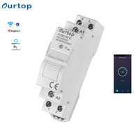 Nuevo diseño OURTOP Zigbee Temporizador inteligente Asistente de voz Compatible con Alexa y Google para el hogar