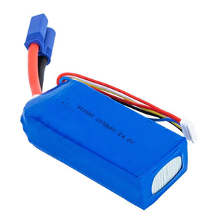 แบตเตอรี่โพลิเมอร์แบบโซลิดสเตท 14.8V1500mAh อัตราการคายประจุสูง 40C รุ่น 503880 สำหรับของเล่น ใช้งานได้ 800 รอบ - Product Image 2
