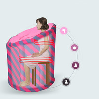 Sauna vapeur gonflable portable en acrylique 3.0L 1500W, cabine de bain électrique moderne, prise EU/US, pour hôpital, appartement, thérapie détox, perte de poids