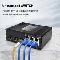 Switch Industrial de 6 Puertos All PoE+ (30W por Puerto) con 3 Puertos 100FX, hasta 20KM de Fibra SM/MM, Todo en Uno, Integra Alimentación