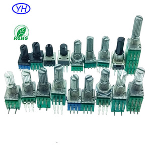 Nhà cung cấp vàng tùy chỉnh Carbon phim 6 pin Dual gang tuyến tính a5k b5k <span class=keywords><strong>Ohm</strong></span> điều khiển âm lượng 9 mét ROTARY Chiết - Product Image 6