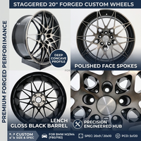 Jantes en alliage forgées concaves personnalisées neuves de 20 pouces 5x120 style 666M pour M3 M4 F80 F82 20x9/10 Noir brillant