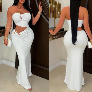 Abito lungo <span class=keywords><strong>da</strong></span> donna attillato con cut-out, ideale per compleanni, serate in discoteca e feste - Product Image 3