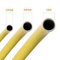 Tuyau d'arrosage de jardin en PVC jaune renforcé, résistant aux plis, idéal pour l'arrosage, le jardinage et les tâches de nettoyage