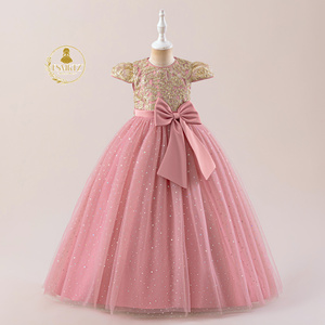 Vestidos Largos para Niñas Elegante Vestido Largo Negro con Pliegues sin Mangas para Cumpleaños Traje de Fiesta Infantil - Product Image 2