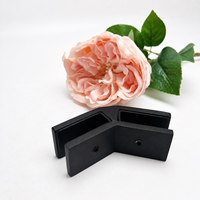Plaque en Y, joint d'angle en Y à 135 degrés, vis de serrage, acier inoxydable, revêtement noir mat, module de fixation pour panneaux en verre