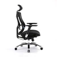 Chaise de bureau de direction ergonomique de luxe avec dossier en maille et support lombaire, pivotante, pour ordinateur et mobilier de bureau