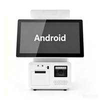 Système POS LICON tout-en-un double écran tactile T15.6 Android RK3568 avec scanner 1D/2D et imprimante thermique 58 mm pour supermarché