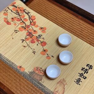 Zen Lotus Flower Bamboo Table Runner Heat Resistant <b>Tea</b> Ceremony Mat Oriental Design For Kung Fu <b>Tea</b> <b>Set</b> Afternoon <b>Tea</b> Use - Product Image 3